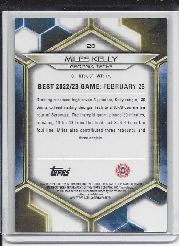 MILES KELLY 2023 BOWMANS BEST ORANGE GEOMETRIC REFRACTOR #D 16/25