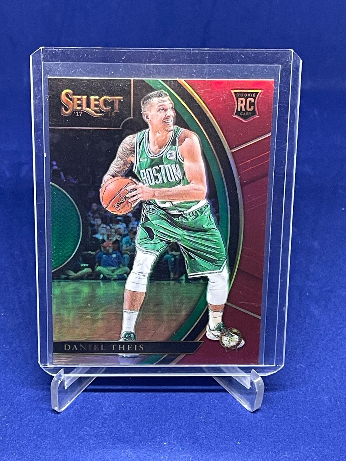 DANIEL THEIS 2017-18 PANINI SELECT CONCOURSE RED PRIZM ROOKIE RC #D 166/199