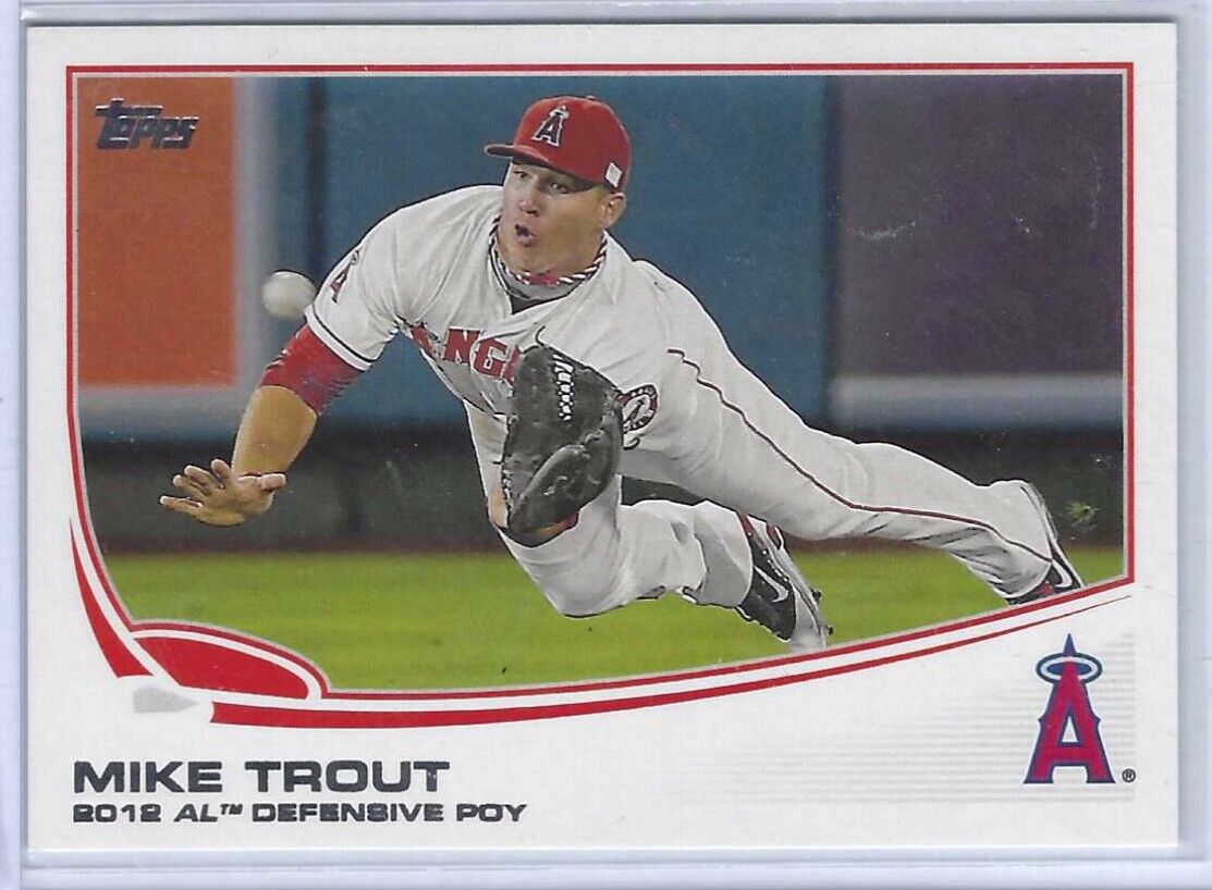 MIKE TROUT 2013 TOPPS 2012 AL DEFENSIVE POY INSERT BASE #536