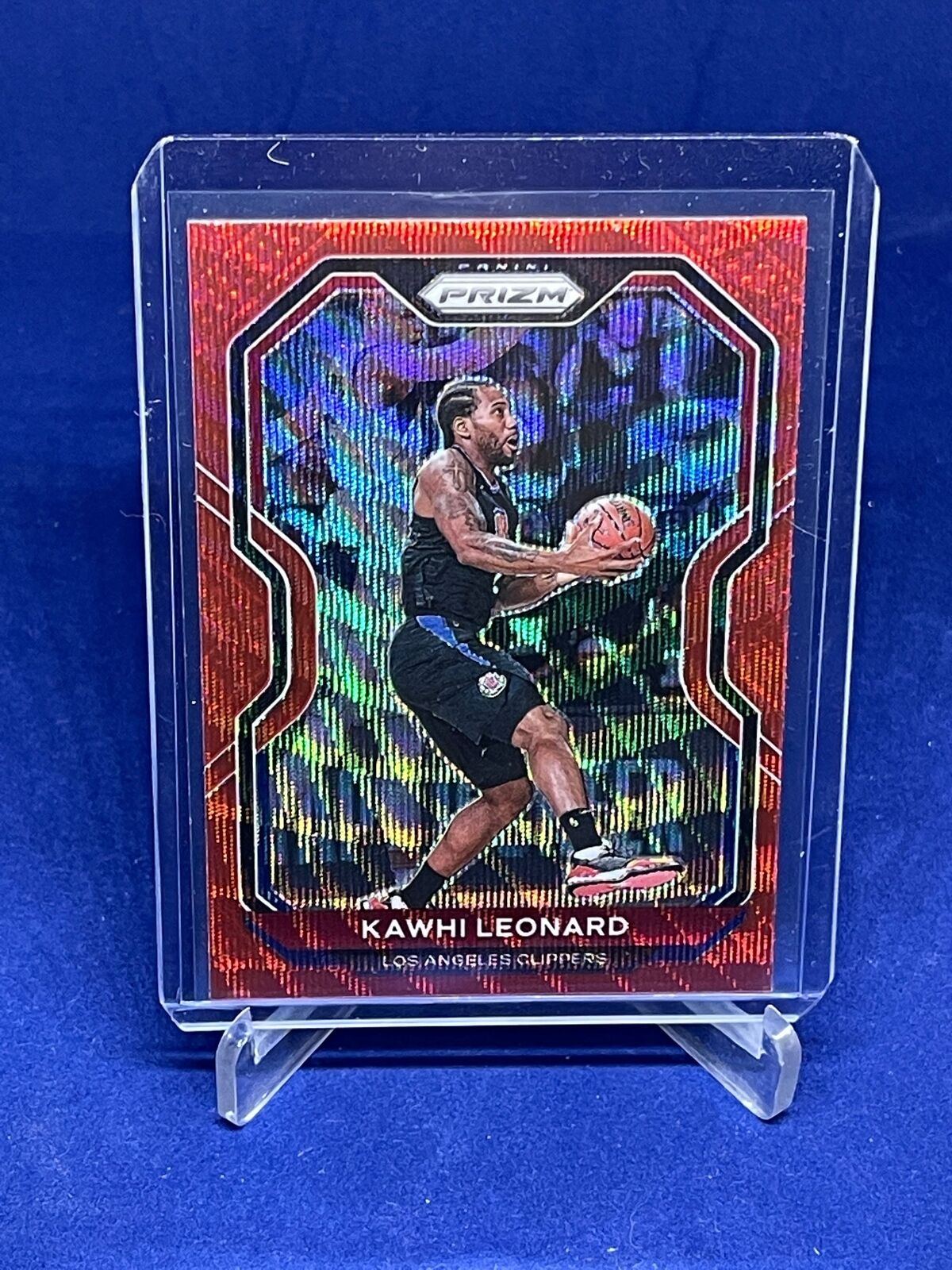 KAWHI LEONARD 2020-21 PANINI PRIZM RED RUBY WAVE PRIZM #209