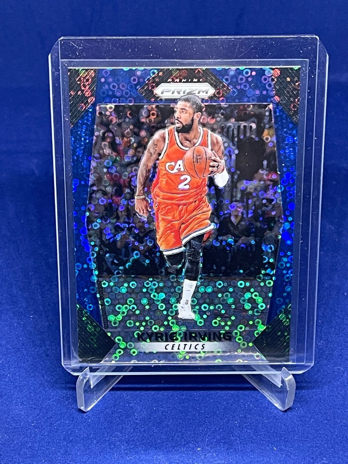 KYRIE IRVING 2017-18 PANINI PRIZM BLUE DISCO PRIZM #D 18/175
