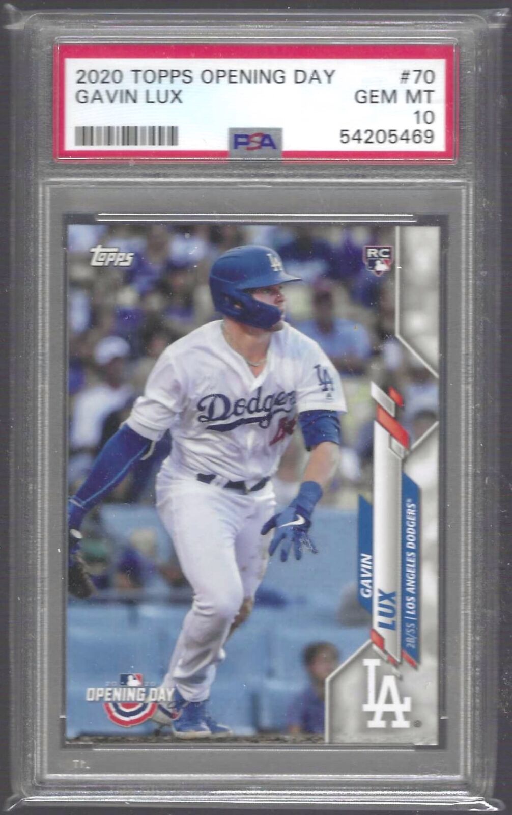 GAVIN LUX 2020 TOPPS OPENING DAY ROOKIE RC PSA 10 GEM MINT