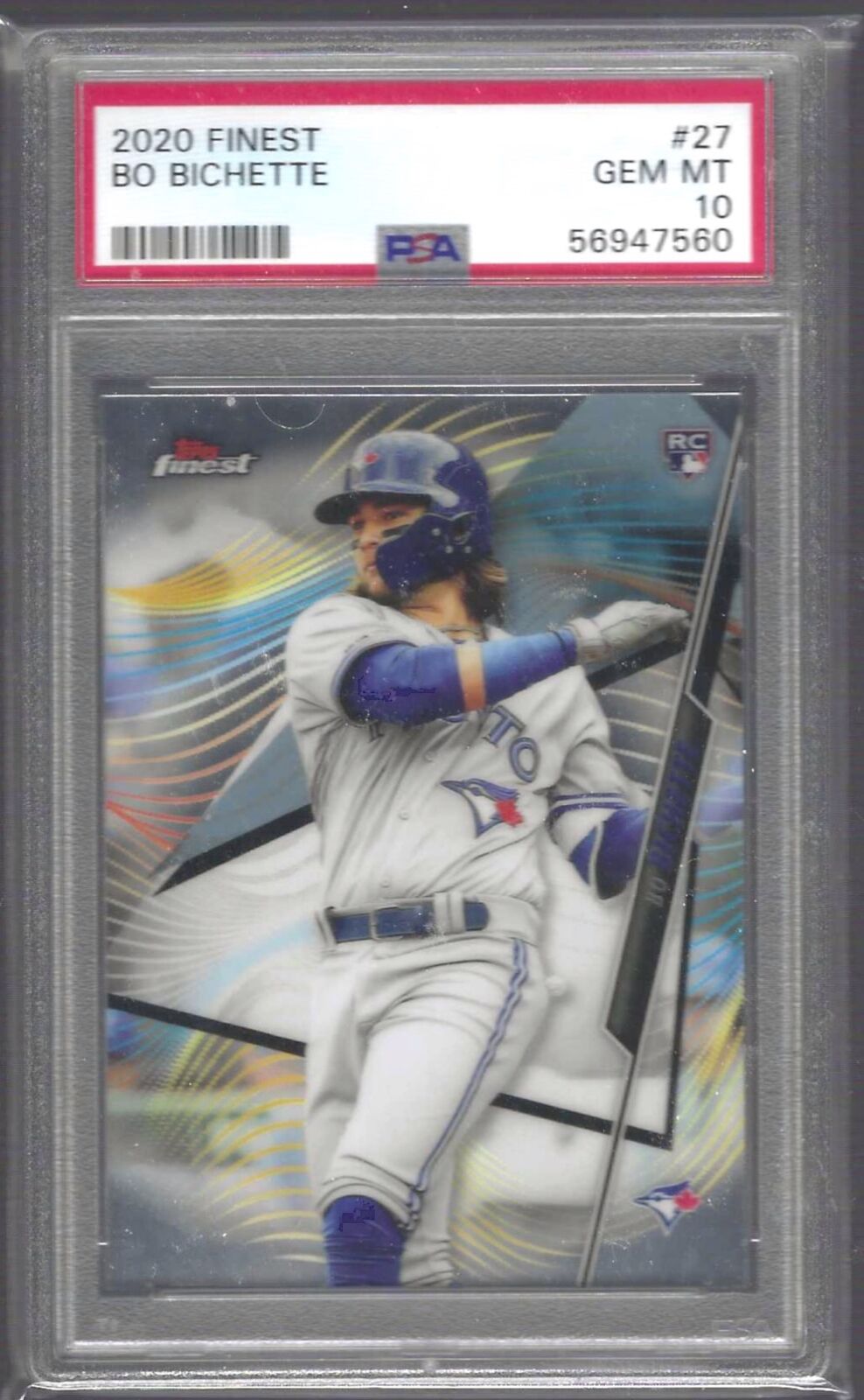 BO BICHETTE 2020 TOPPS FINEST ROOKIE RC PSA 10 GEM MINT