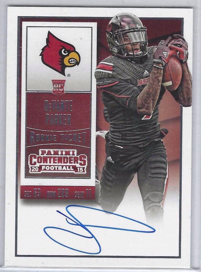 DEVANTE PARKER 2015 PANINI CONTENDERS COLLEGE VARIATION SP TICKET AUTO RC #210