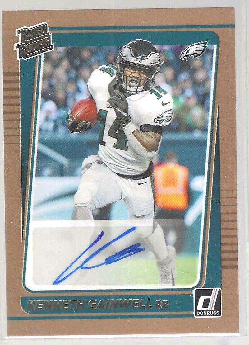 KENNETH GAINWELL 2021 PANINI DONRUSS BRONZE RATED ROOKIE AUTO RC #267