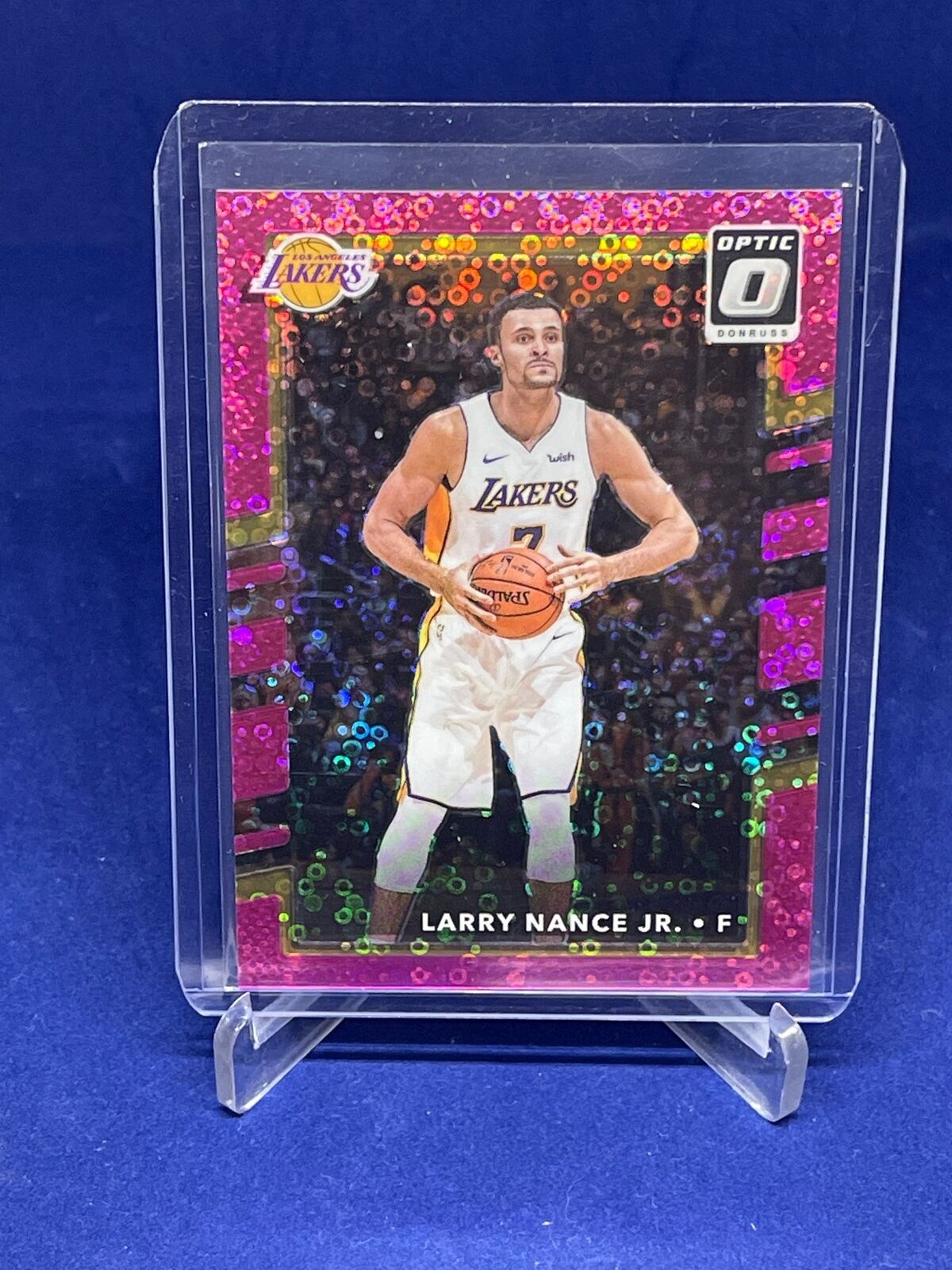 LARRY NANCE JR 2017-18 PANINI DONRUSS OPTIC PINK DISCO PRIZM #D 4/20