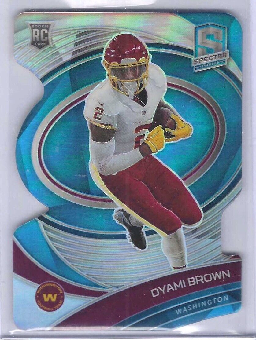 DYAMI BROWN 2021 PANINI SPECTRA LIGHT BLUE PRIZM DIE CUT ROOKIE RC #D 35/50