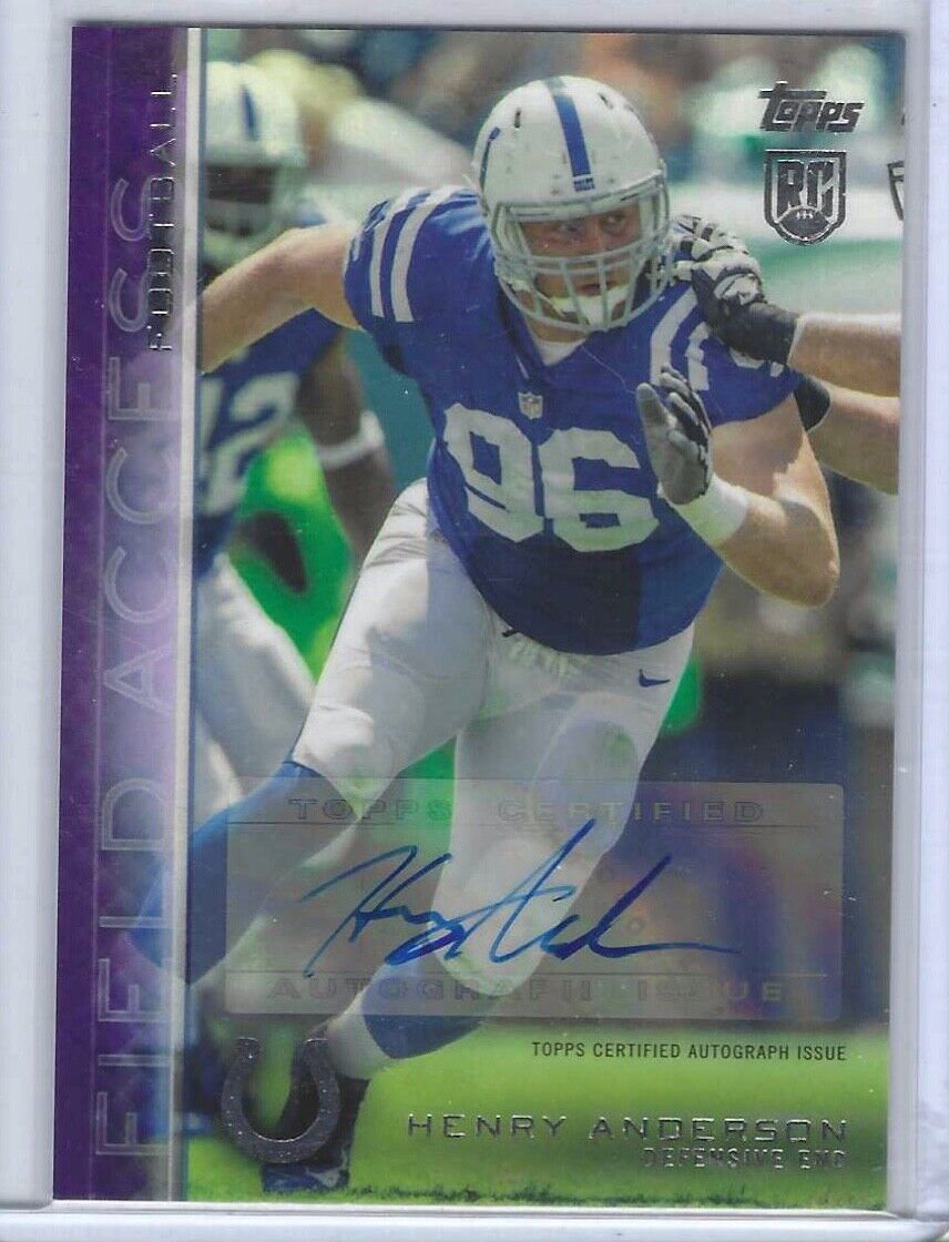 HENRY ANDERSON 2015 TOPPS FIELD ACCESS PURPLE ROOKIE AUTO RC #D 20/25