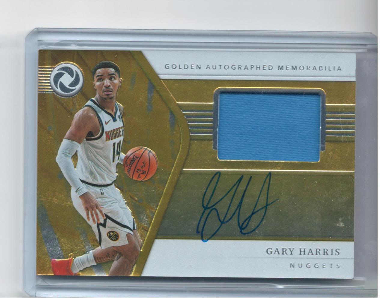 GARY HARRIS 2018-19 PANINI OPULENCE GOLDEN PATCH ON CARD AUTO #D 50/79