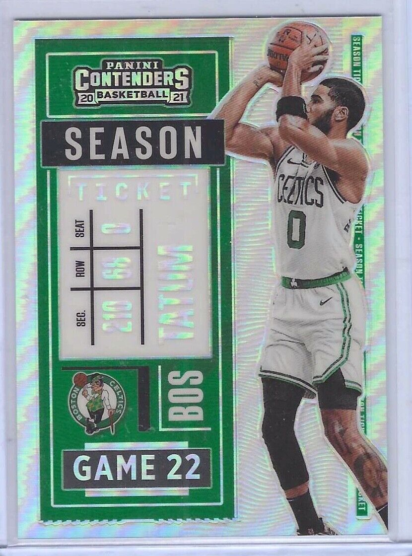 JAYSOM TATUM 2020-21 PANINI CONTENDERS SILVER PRIZM VARIATION SP SHORT PRINT #87