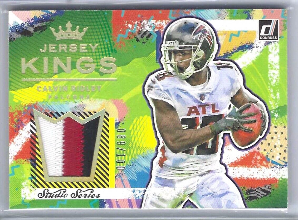 CALVIN RIDLEY 2021 PANINI DONRUSS JERSEY KINGS STUDIO SERIES PATCH #D 089/100