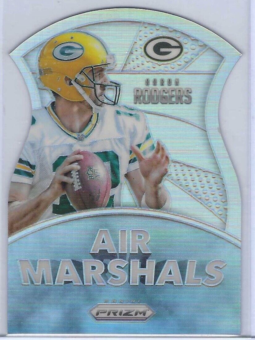 AARON RODGERS 2015 PANINI PRIZM AIR MARSHALS SILVER PRIZM DIE CUT #AM1