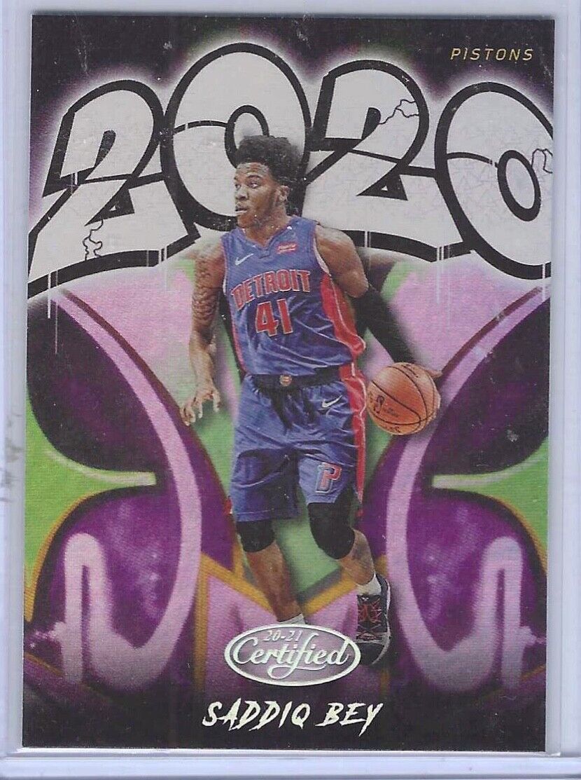 SADDIQ BEY 2020-21 PANINI CERTIFIED GRAFFITI FOIL ROOKIE RC #12