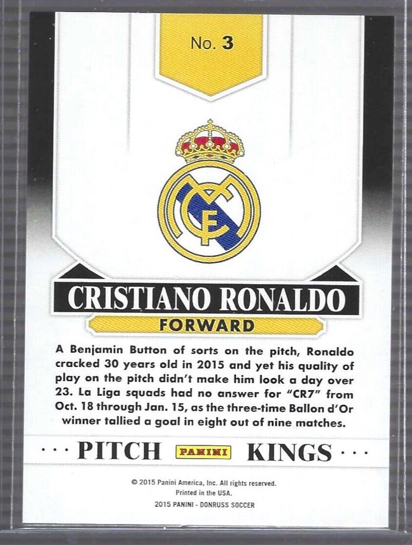 CRISTIANO RONALDO 2014-15 PANINI DONRUSS PITCH KINGS PRESS PROOF #D 180/199