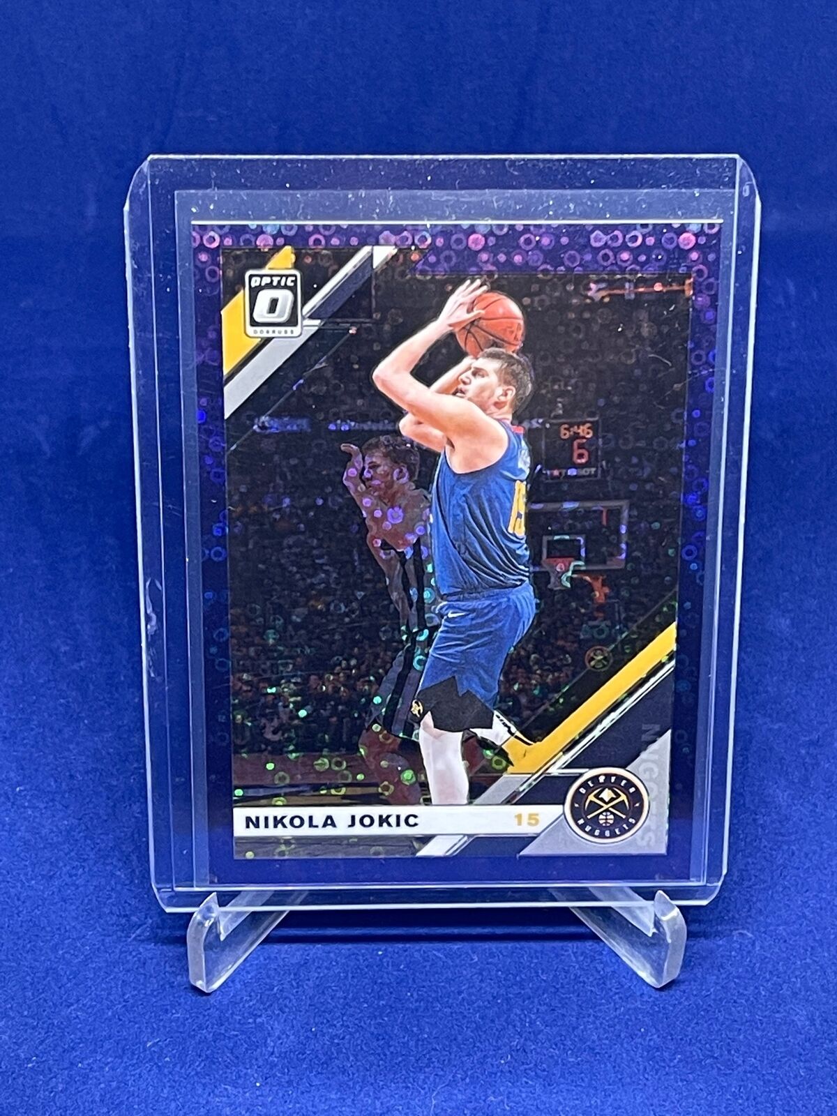 NIKOLA JOKIC 2019-20 PANINI DONRUSS OPTIC PURPLE DISCO PRIZM HOLO #D 28/95
