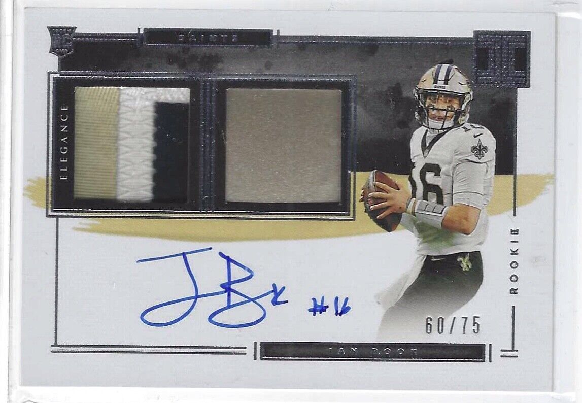 IAN BOOK 2021 PANINI IMPECCABLE ROOKIE DUAL PATCH AUTO RC #D 60/75