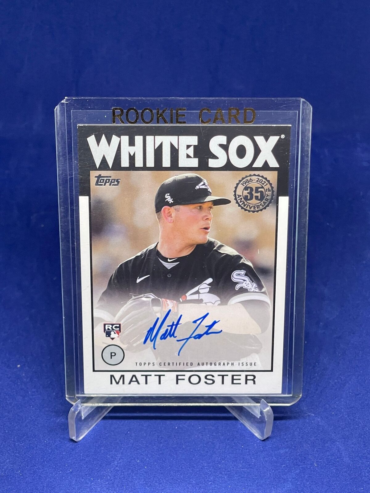 MATT FOSTER 2021 TOPPS 1986 ON CARD AUTO ROOKIE RC