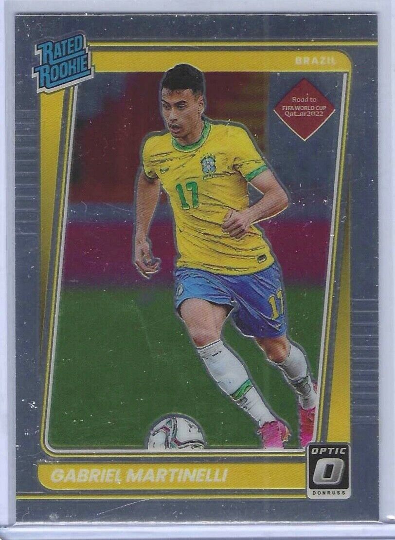 GABRIEL MARTINELLI 2021-22 PANINI DONRUSS ROAD QATAR OPTIC RATED ROOKIE RC #182