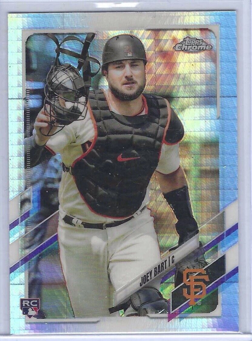 JOEY BART 2021 TOPPS CHROME SILVER HYPER REFRACTOR RC #109
