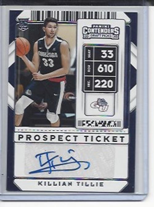 KILLIAN TILLIE 2020 PANINI CONTENDERS DP ROOKIE AUTO RC #94