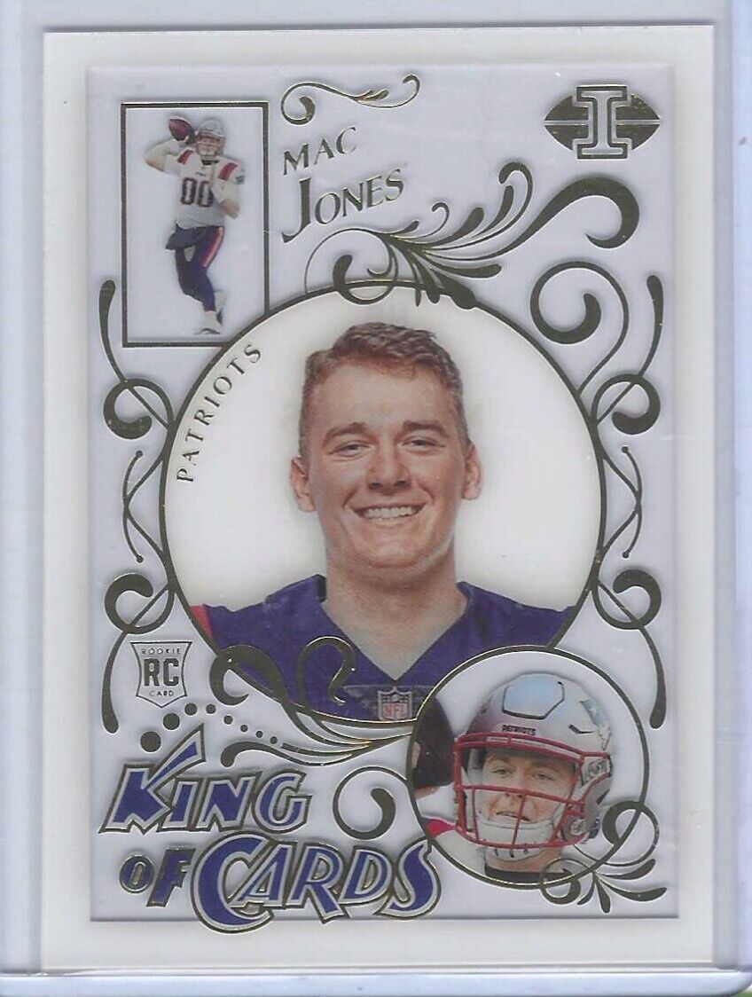 MAC JONES 2021 PANINI ILLUSIONS KING OF CARDS ACETATE RC #KC-15
