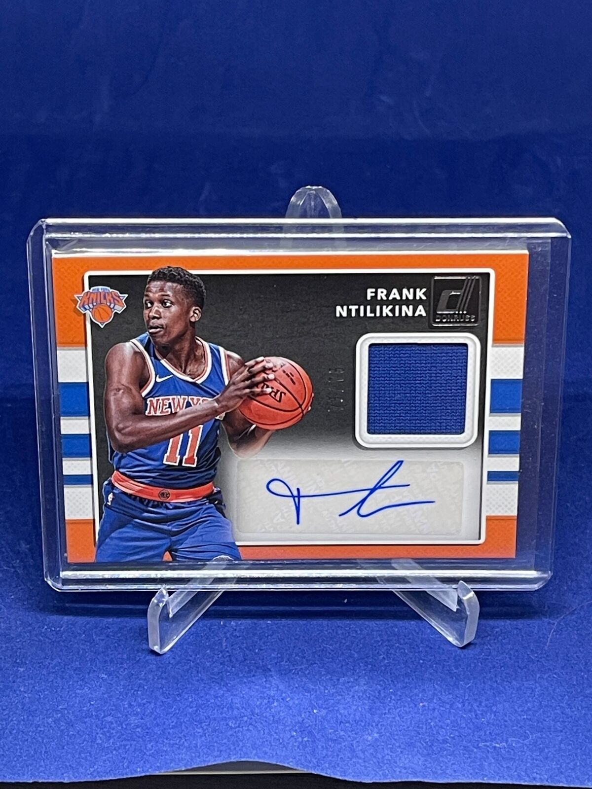 FRANK NTILIKINA 2017-18 PANINI DONRUSS JERSEY AUTO ROOKIE RC #D 75/75