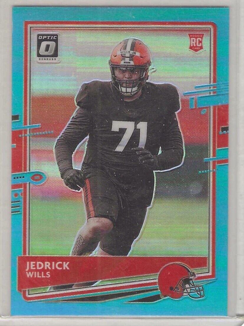 JEDRICK WILLIS 2020 PANINI DONRUSS OPTIC LIGHT BLUE AQUA HOLO RC #D 075/299