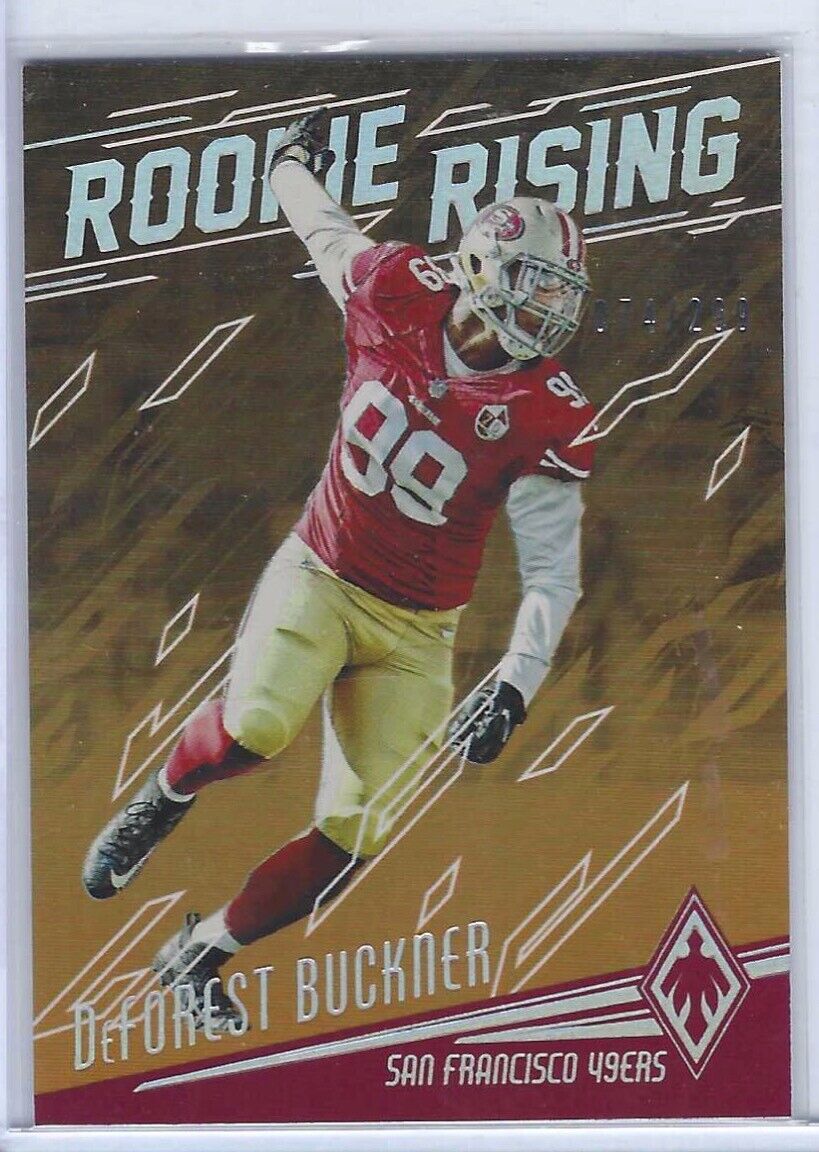 DEFOREST BUCKNER 2016 PANINI PHOENIX ROOKIE RISING ORANGE RC #D 074/299