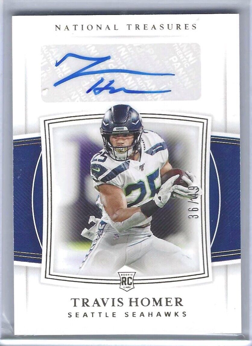 TRAVIS HOMER 2019 PANINI NATIONAL TREASURES AUTO RC #D 36/49