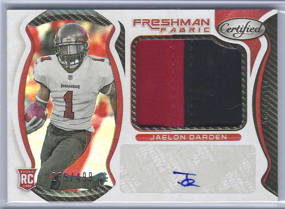 JAELON DARDEN 2021 PANINI CERTIFIED FRESHMAN FABRIC PATCH AUTO RC #D 235/499