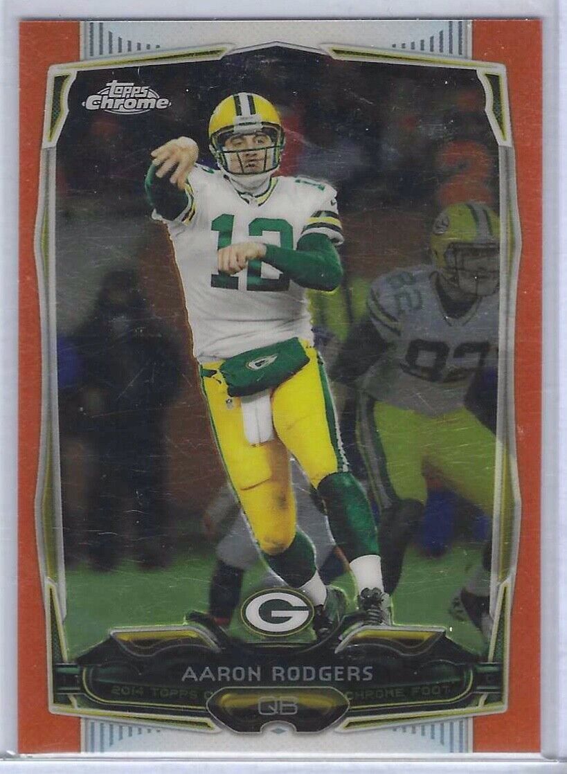 AARON RODGERS 2014 TOPPS CHROME ORANGE REFRACTOR #83