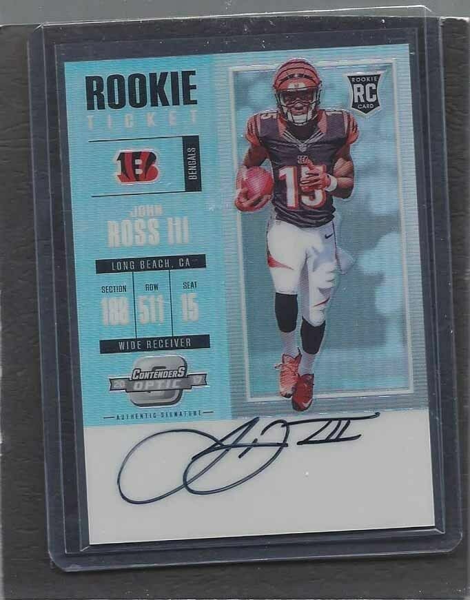 JOHN ROSS III 2017 PANINI CONTENDERS OPTIC ON CARD ROOKIE AUTO RC #126