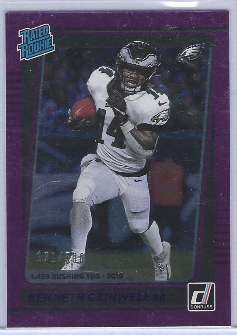 KENNETH GAINWELL 2021 PANINI DONRUSS PURPLE FOIL RATED ROOKIE RC #D 121/500