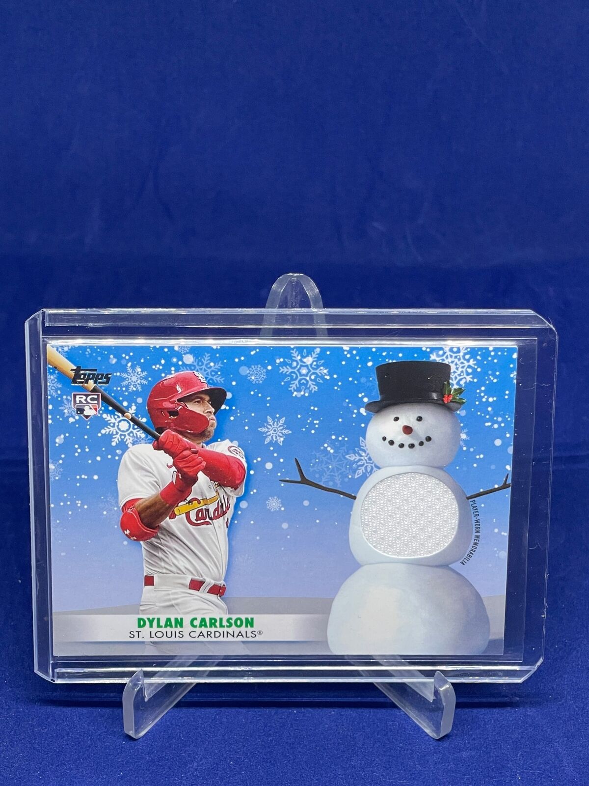DYLAN CARLSON 2017 TOPPS WALMART HOLIDAY RELIC JERSEY ROOKIE RC