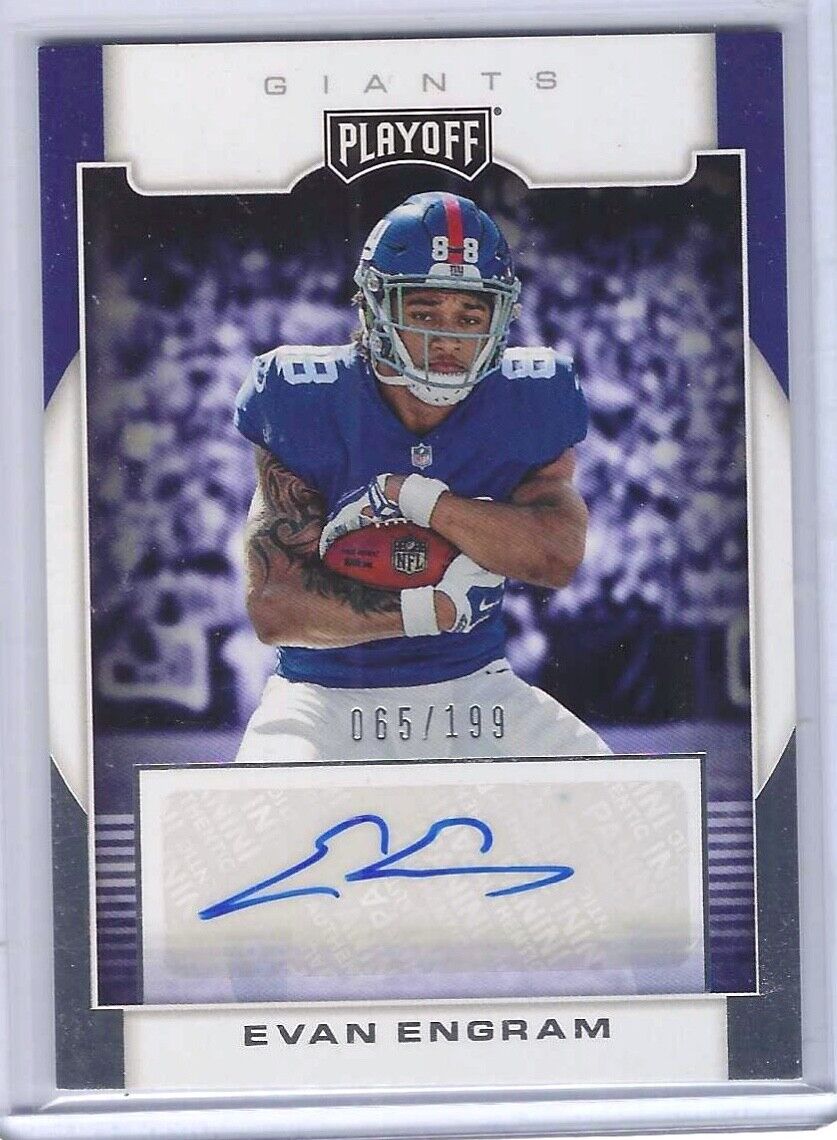 EVAN ENGRAM 2017 PANINI PLAYOFF ROOKIE AUTO RC #D 065/199