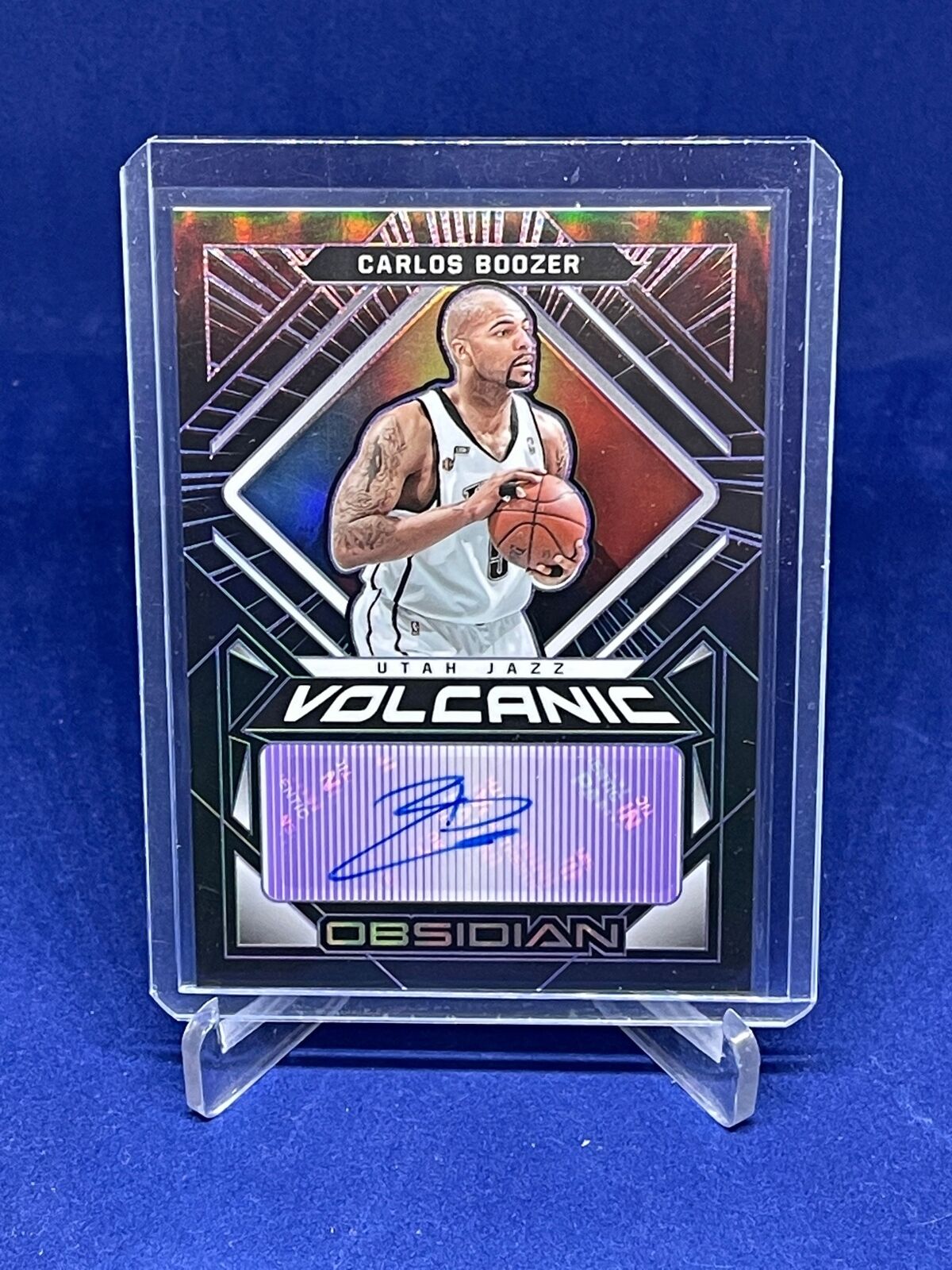 CARLOS BOOZER 2020-21 PANINI OBSIDIAN VOLCANIC AUTO #D 23/75