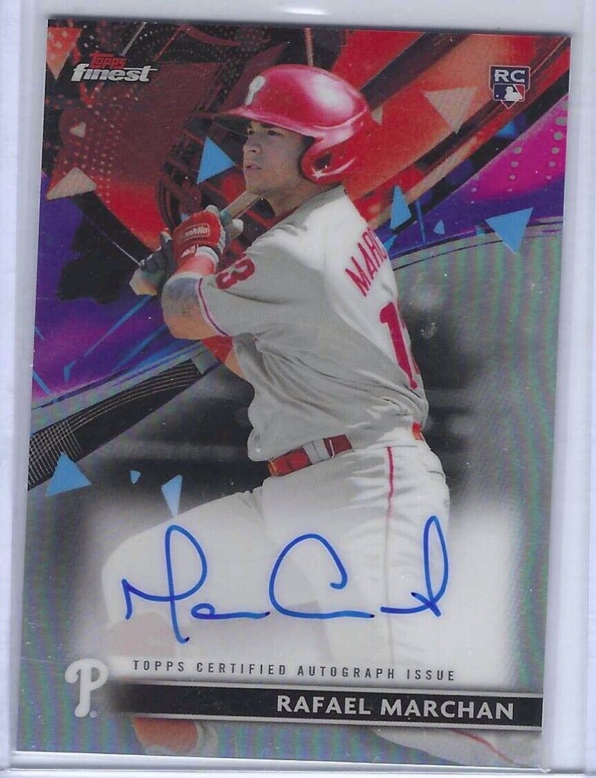 RAFAEL MARCHAN 2021 TOPPS FINEST SILVER REFRACTOR AUTO RC #FA-RMA