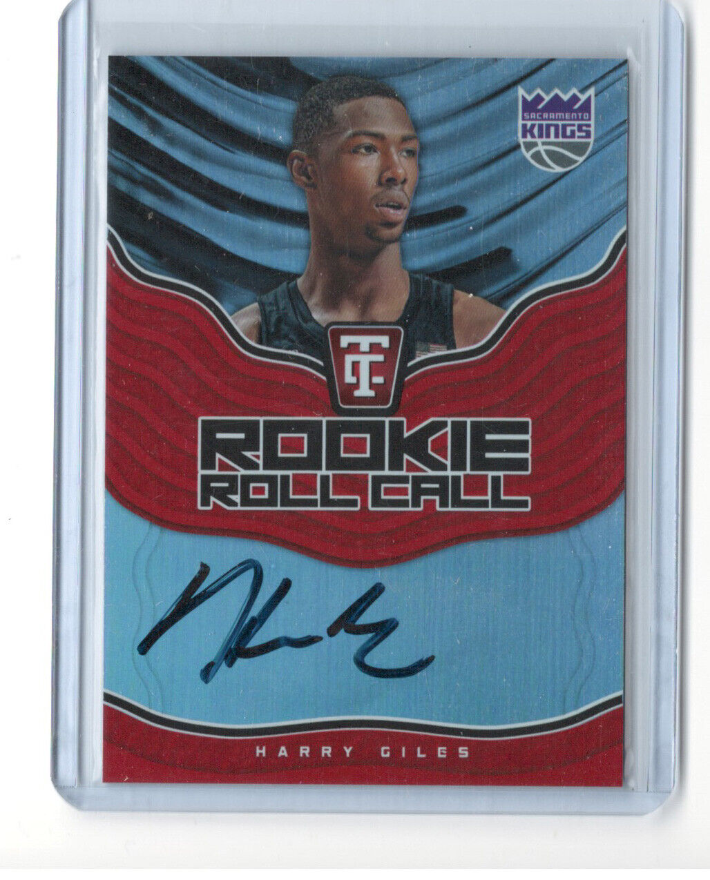 HARRY GILES 2017-18 PANINI TOTALLY CERTIFIED ROOKIE ROLL CALL AUTO ON CARD RC