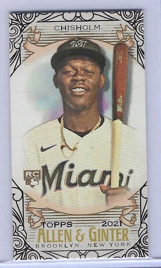JAZZ CHISHOLM 2021 TOPPS ALLEN AND GINTER BLACK MINI ROOKIE RC #231