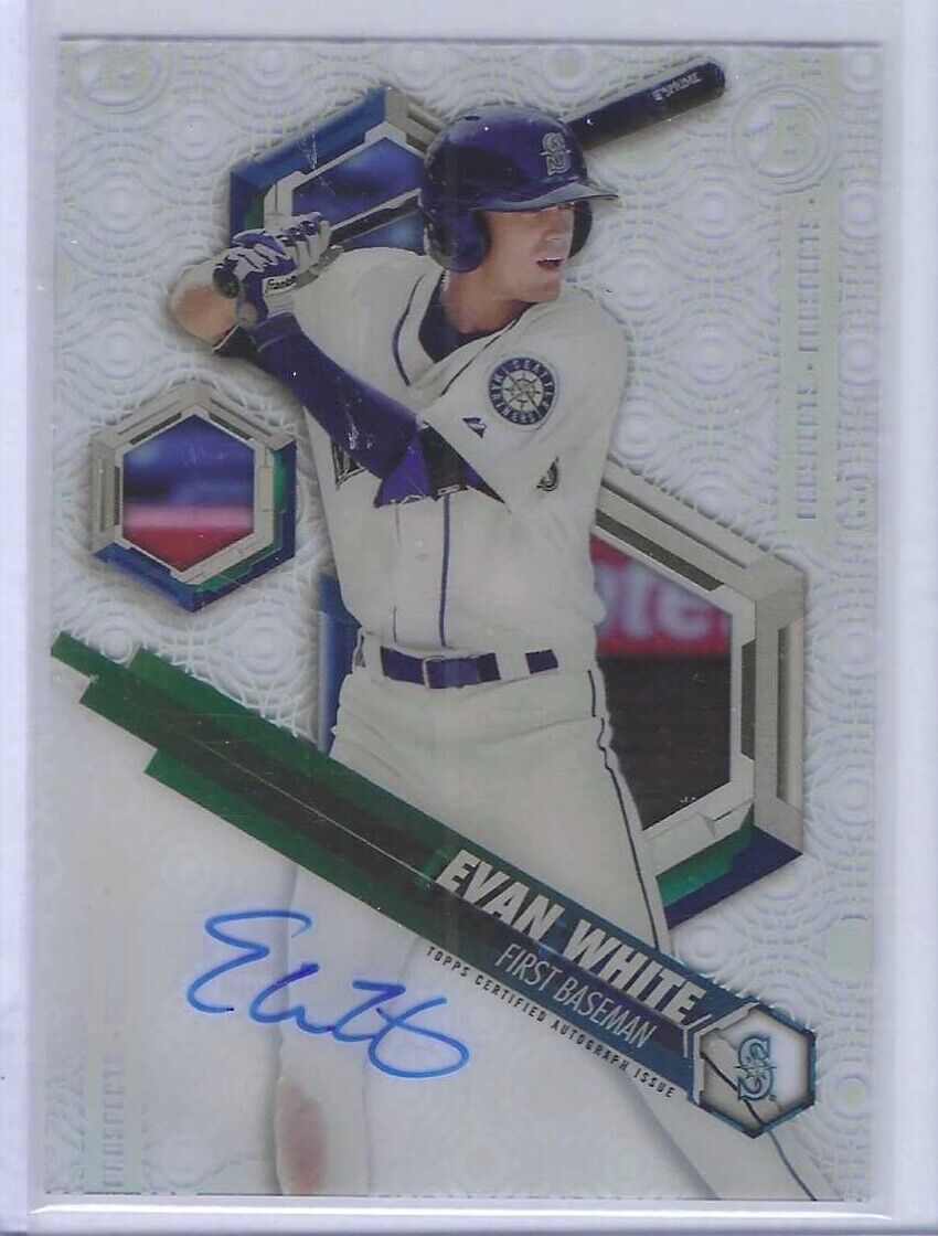 EVAN WHITE 2018 BOWMAN HIGH TEX PROSPECT ON CARD AUTO #PHT-EW