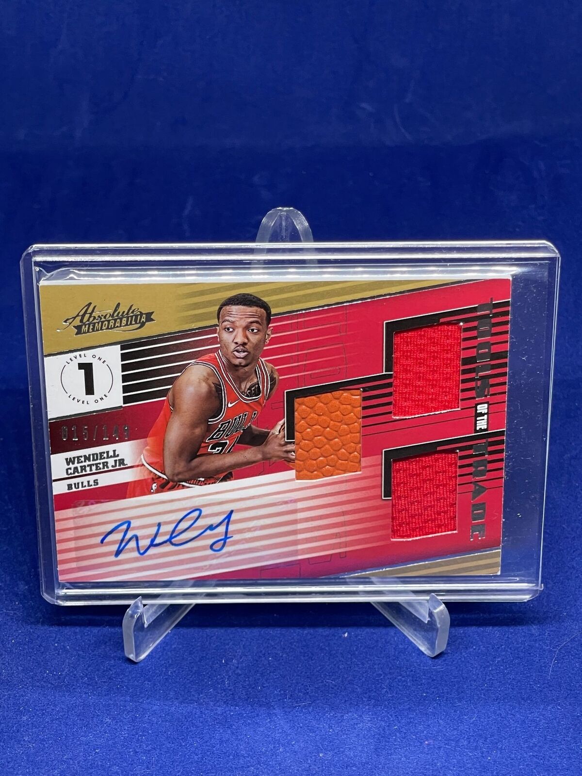 WENDELL CARTER JR 2018-19 ABSOLUTE TOOLS OF THE TRADE JERSEY AUTO RC #D 15/149