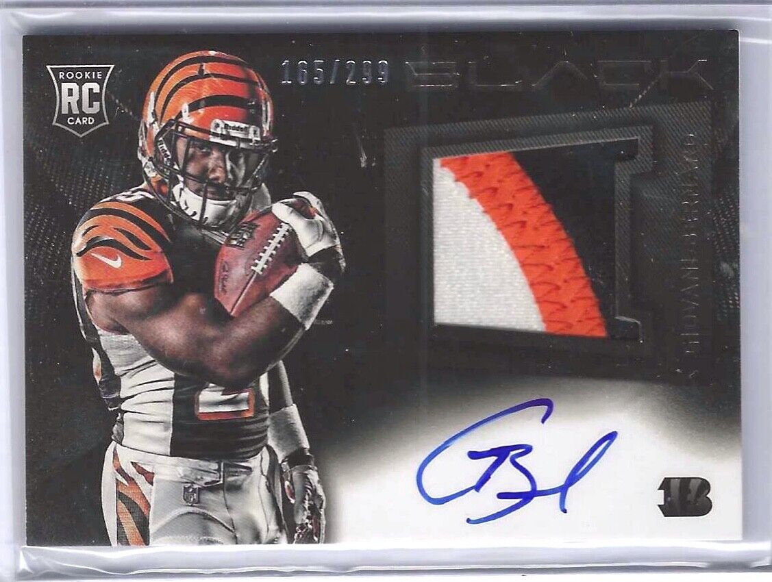 GIOVANI BERNARD 2013 PANINI BLACK ROOKIE PATCH AUTO RC #D /299