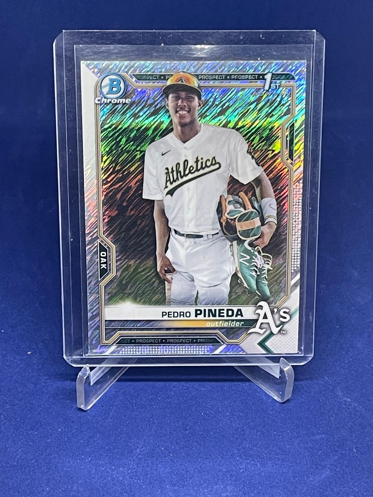 PEDRO PINEDA 2021 BOWMAN CHROME PROSPECTS SHIMMER REFRACTOR PROSPECT