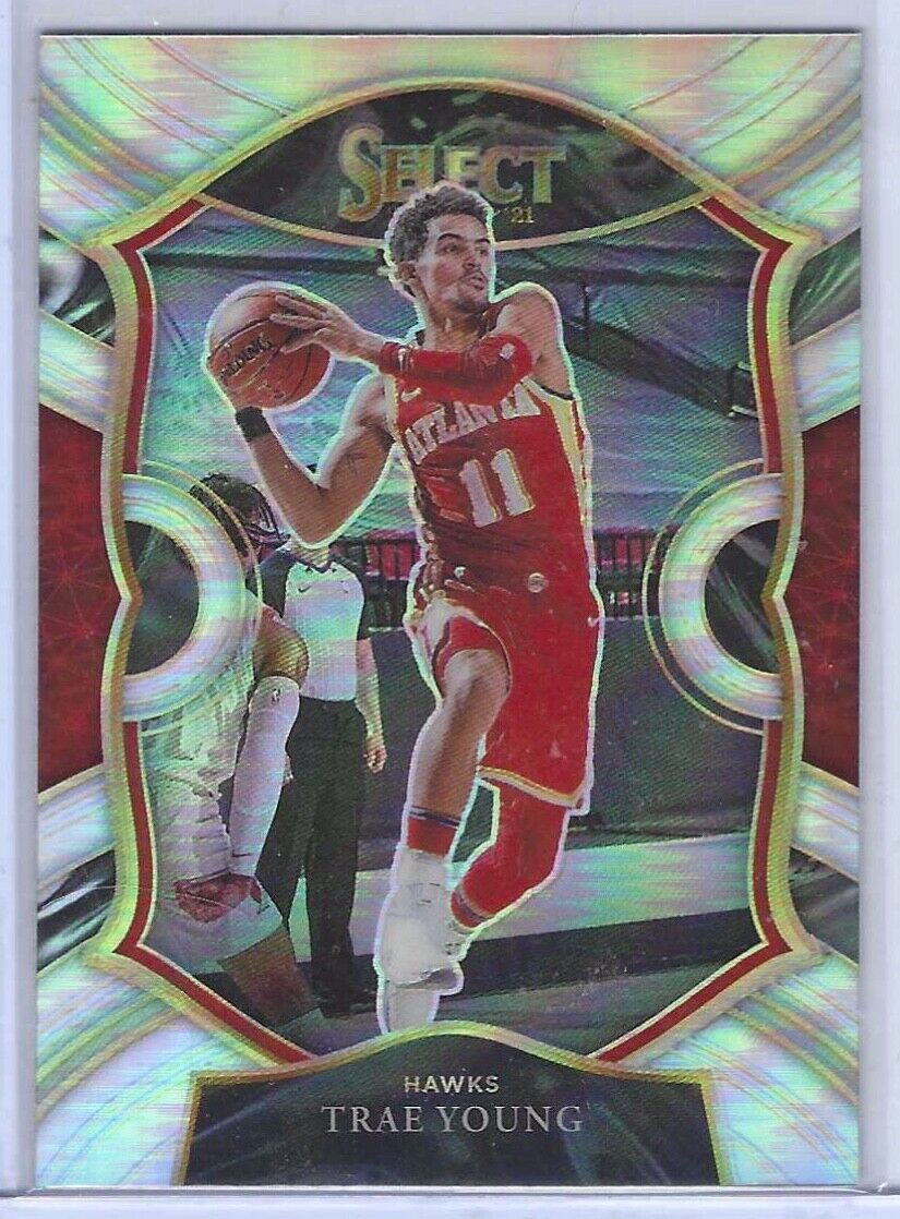 TRAE YOUNG 2020-21 PANINI SELECT SILVER PRIZM CONCOURSE #2