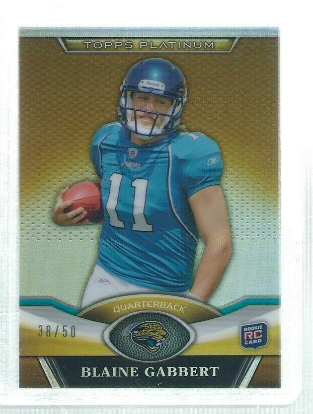 BLAINE GABBERT 2011 TOPPS PLATINUM GOLD REFRACTOR ROOKIE RC #D 38/50