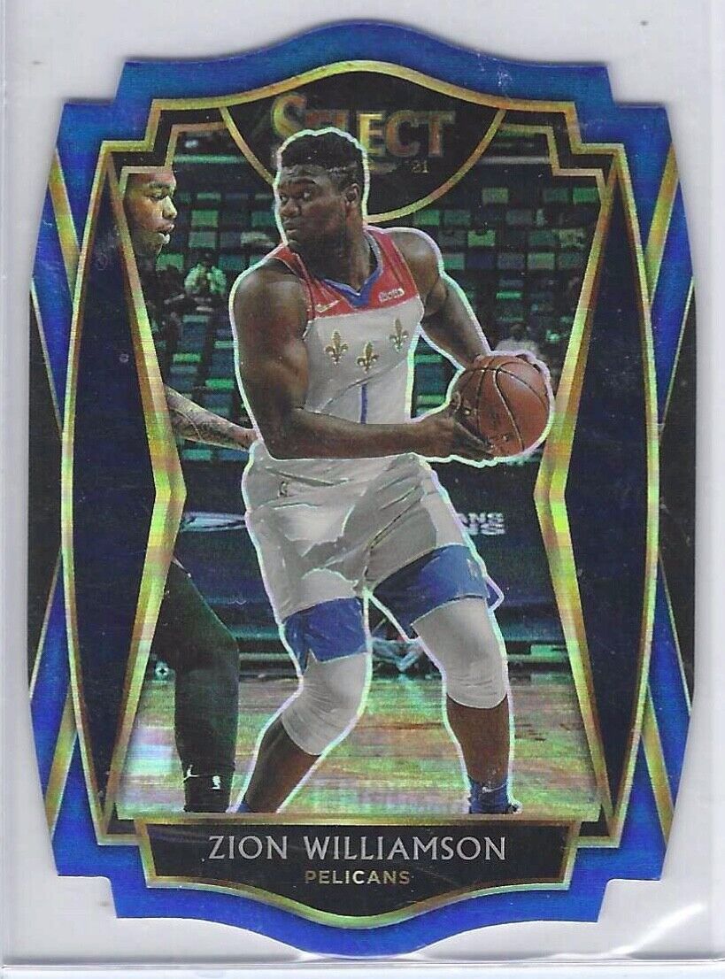 ZION WILLIAMSON 2020-21 SELECT BLUE PRIZM DIE CUT PREMIER LEVEL #D 178/249