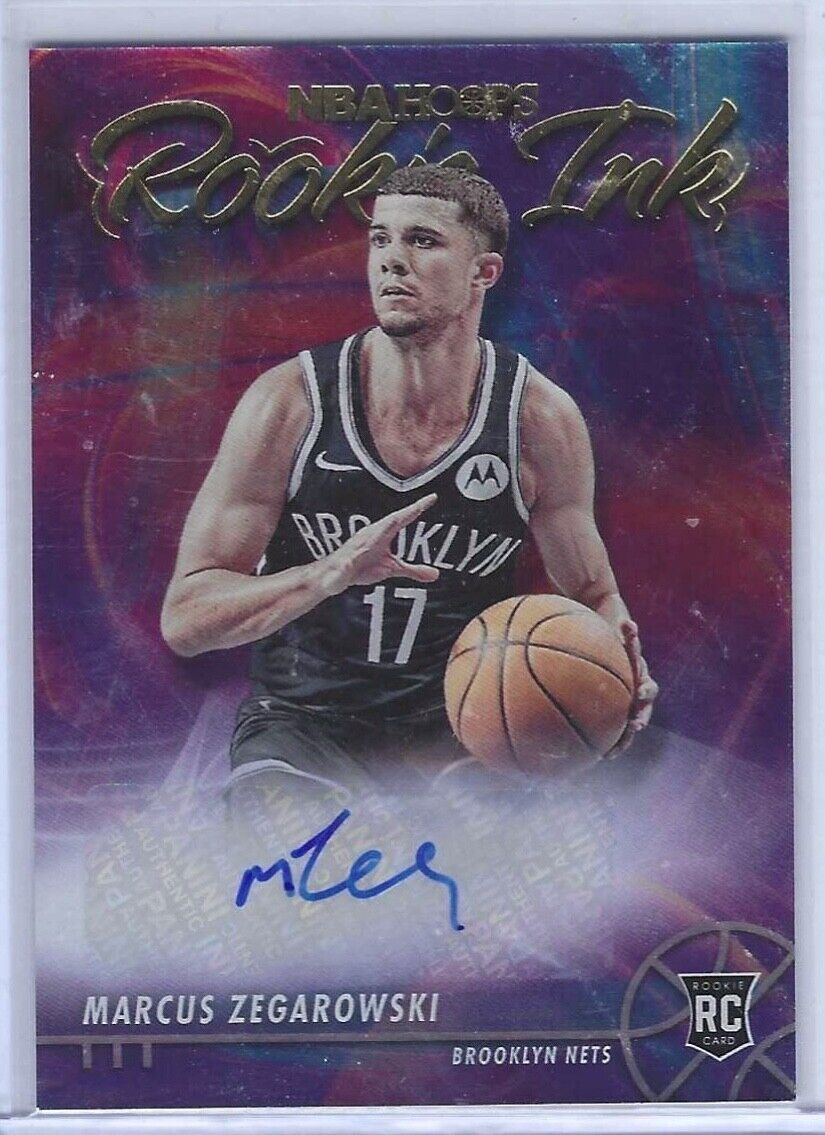 MARCUS ZEGAROWSKI 2021-22 NBA HOOPS FOIL ROOKIE INK AUTO RC #RI-MZ