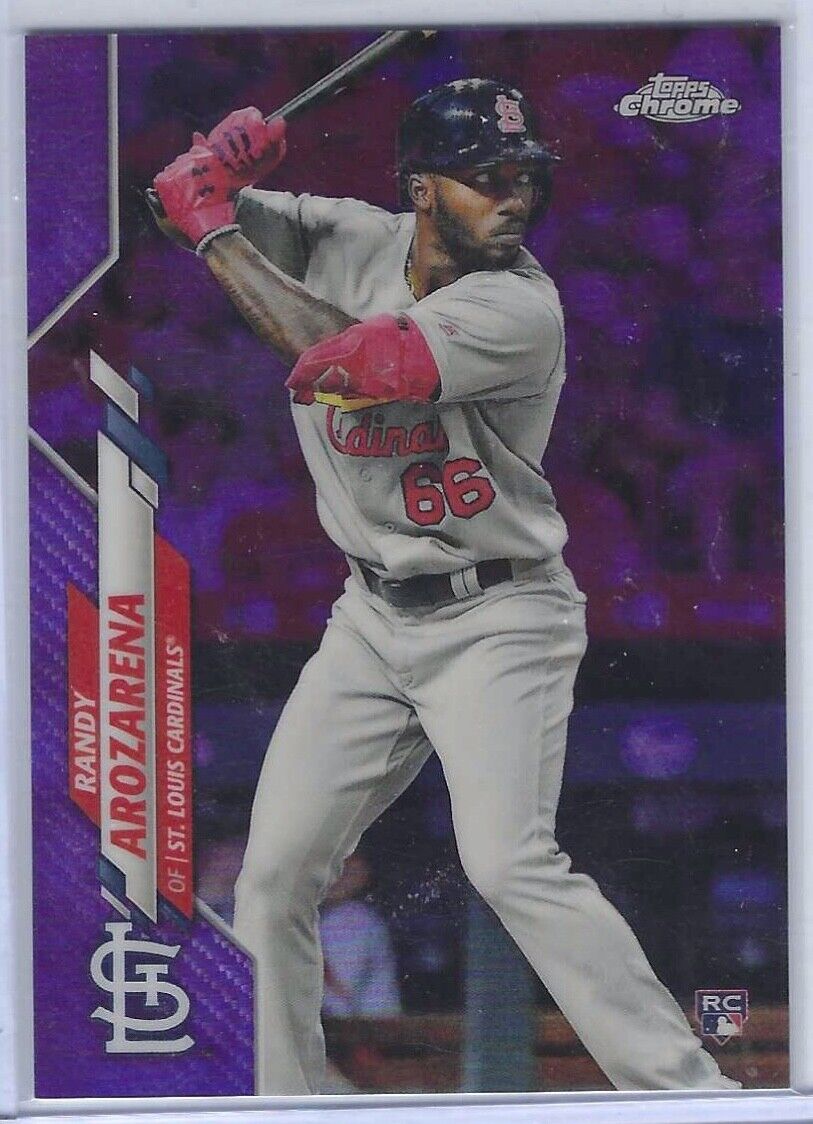 RANDY AROZARENA 2020 TOPPS CHROME PURPLE REFRACTOR ROOKIE RC #D 030/299