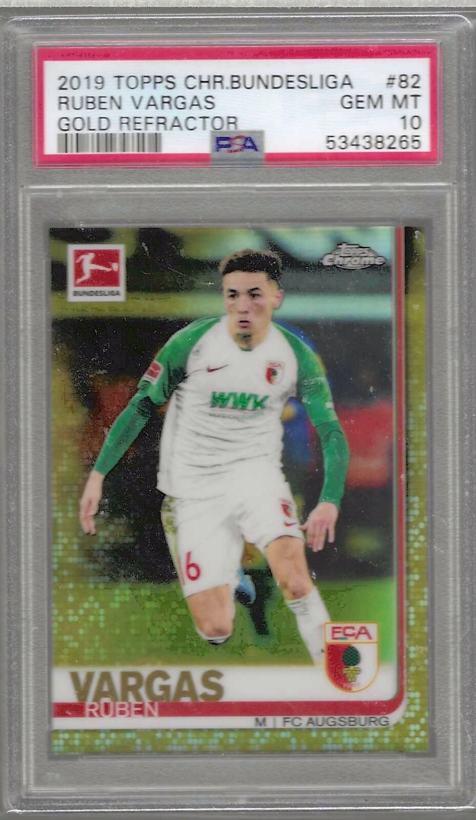 RUBEN VARGAS 2019-20 TOPPS CHROME GOLD REFRACTOR /50 PSA 10 GEM MINT POP 1/1