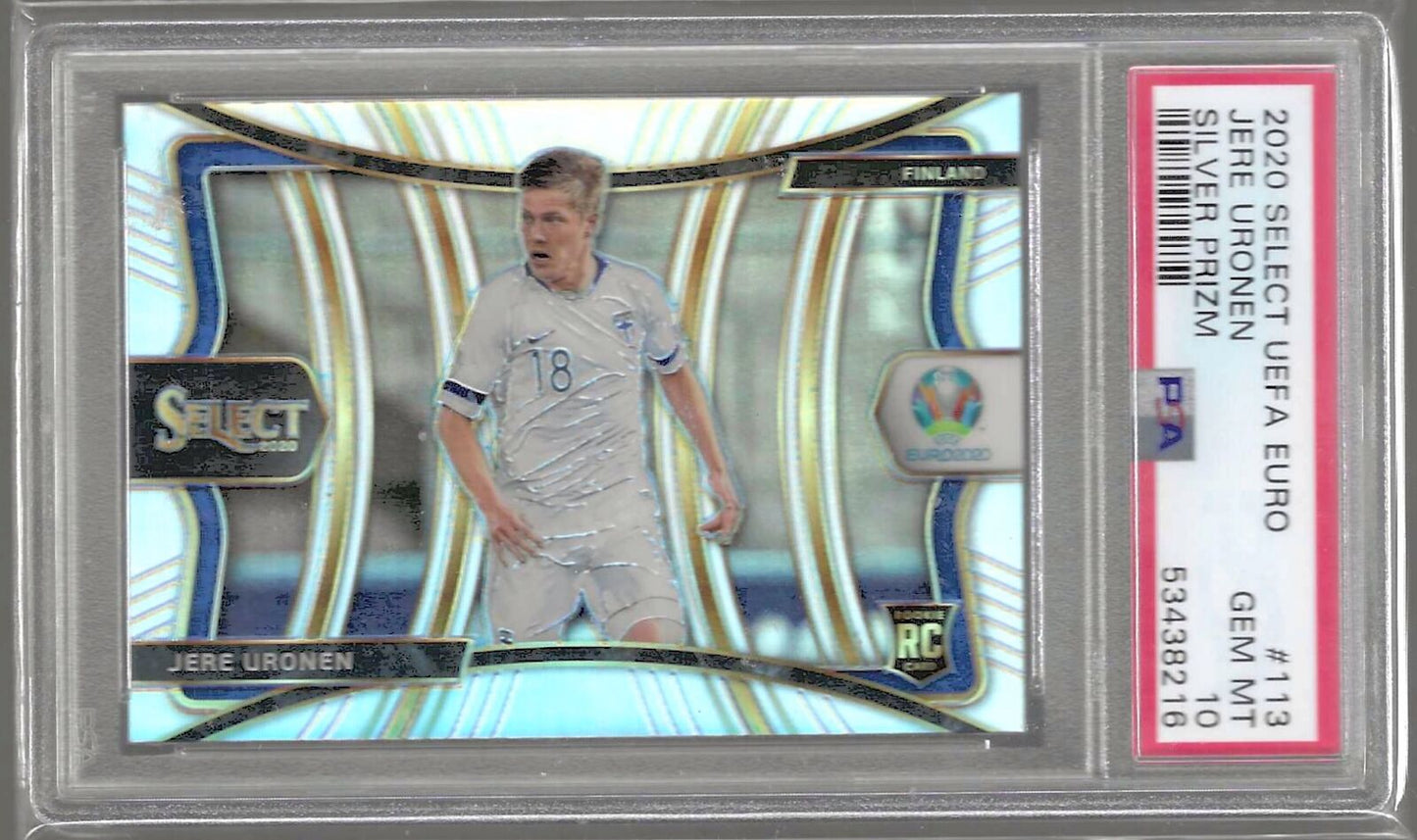 JERE URONEN 2020-21 PANINI SELECT MEZZANINE SILVER PRIZM RC PSA 10 GEM POP 1/1